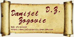 Danijel Zogović vizit kartica